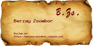 Berzay Zsombor névjegykártya
